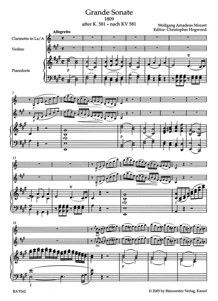 Grande Sonate Nach KV581